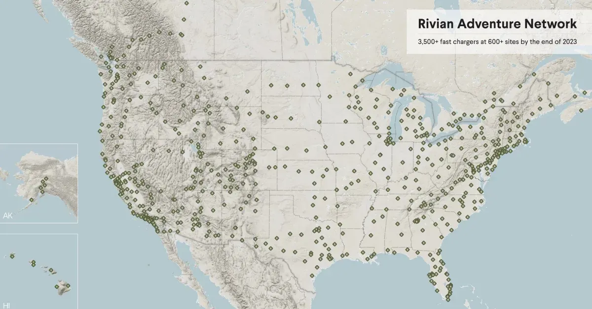 Rivian Adventure Network Map